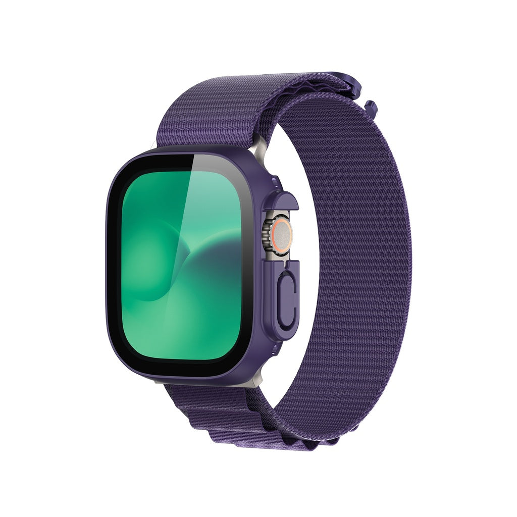 ساعة Apple Watch Ultra Marsix Pro Bumper مع زجاج 49 مم باللون الأرجواني 