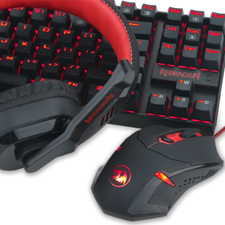 Redragon K552-BB-2 Gaming Essentials Combo (Keyboard, Mouse, Headset, Mouse Pad)