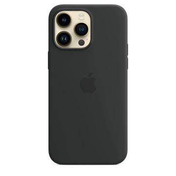 جراب سيليكون لجهاز iPhone 14 Pro Max مزود بخاصية MagSafe - منتصف الليل