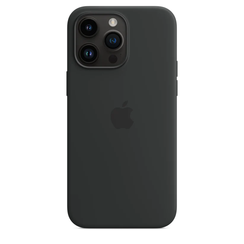 جراب سيليكون لجهاز iPhone 14 Pro Max مزود بخاصية MagSafe - منتصف الليل