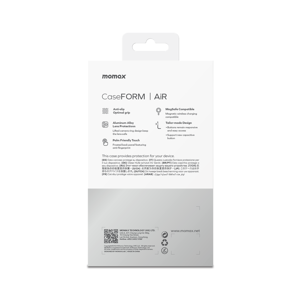 جراب MOMAX AIR PROTECTION المغناطيسي لهاتف IPHONE 16 PRO MAX 6.9