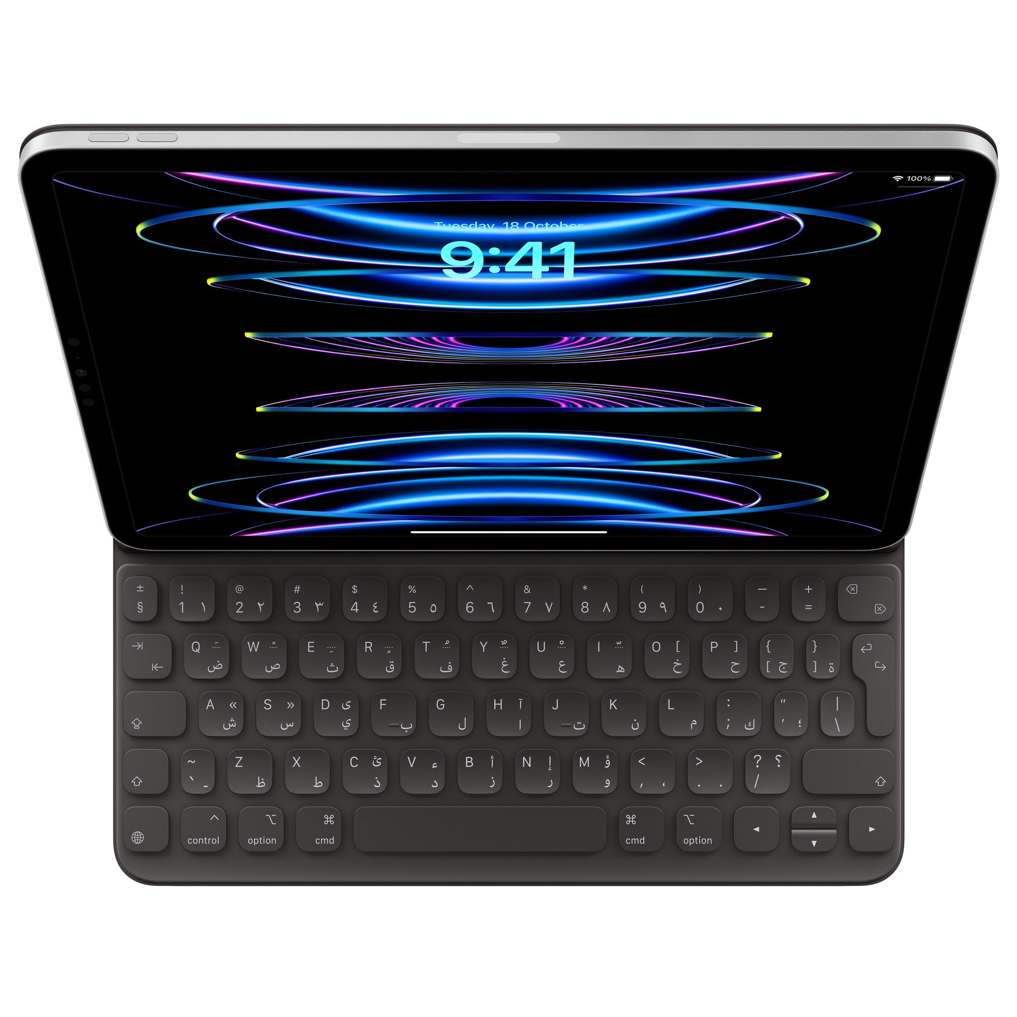 لوحة مفاتيح ذكية Folio لجهاز iPad Pro مقاس 11 بوصة (الجيل الرابع) وiPad Air مقاس 11 بوصة (M2) - اللغة العربية 