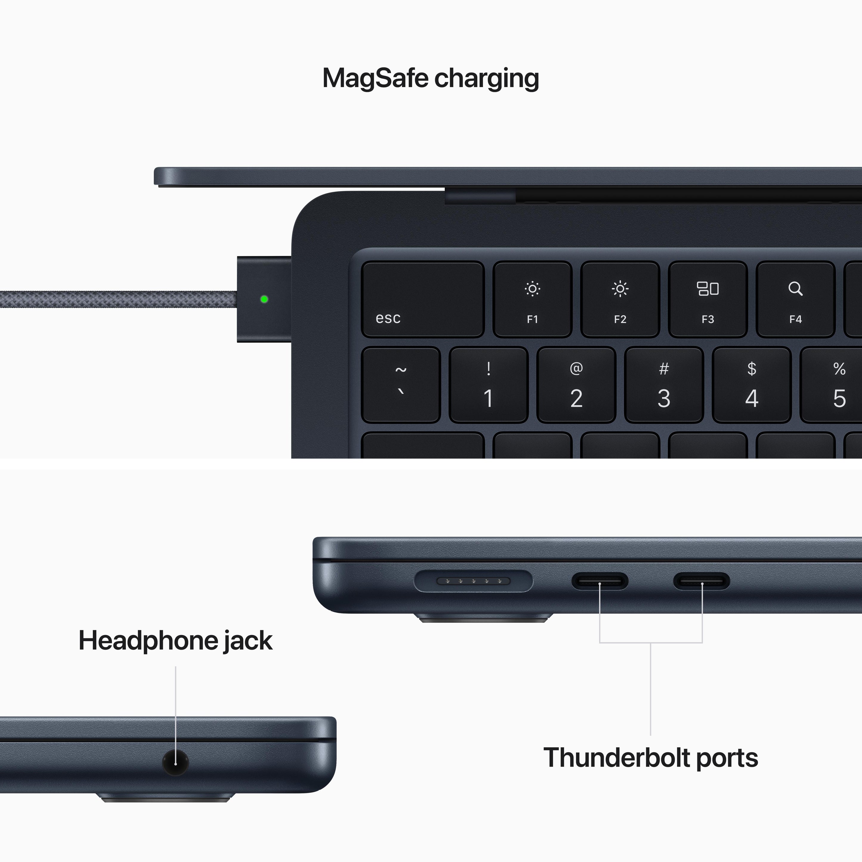 شريحة MacBook Air M2 مقاس 13 بوصة مع وحدة معالجة مركزية ثمانية النواة ووحدة معالجة رسومية ثمانية النواة 