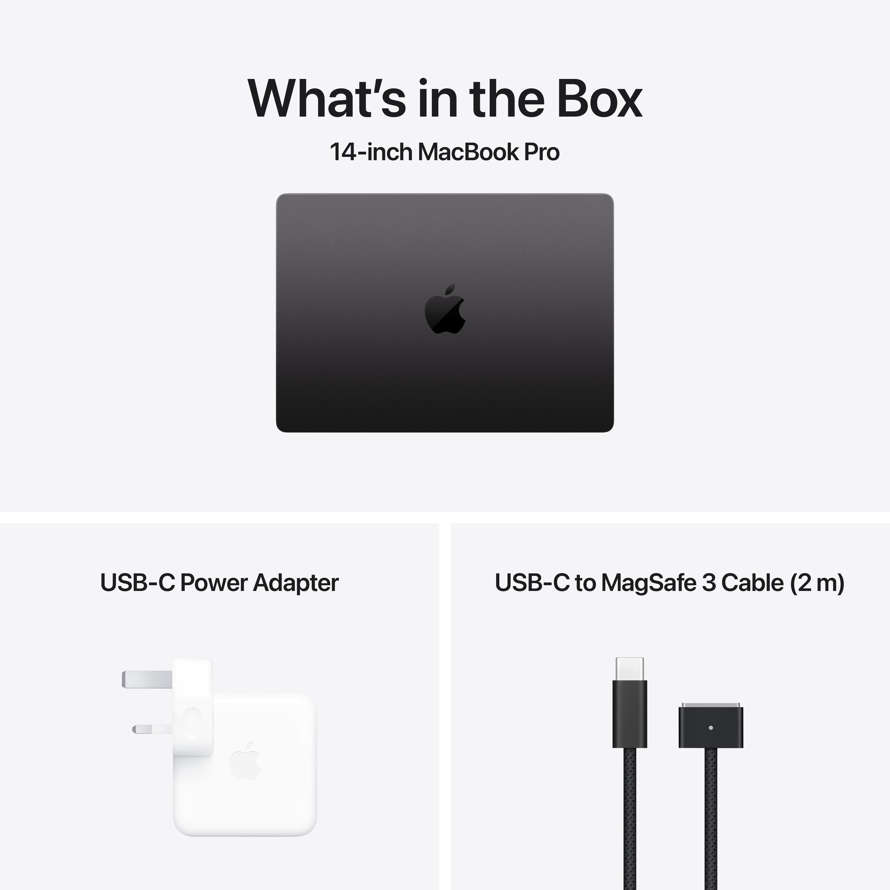 جهاز MacBook Pro مقاس 14 بوصة مزود بشريحة Apple M4 Max مع وحدة معالجة مركزية مكونة من 14 نواة ووحدة معالجة رسومية مكونة من 32 نواة 