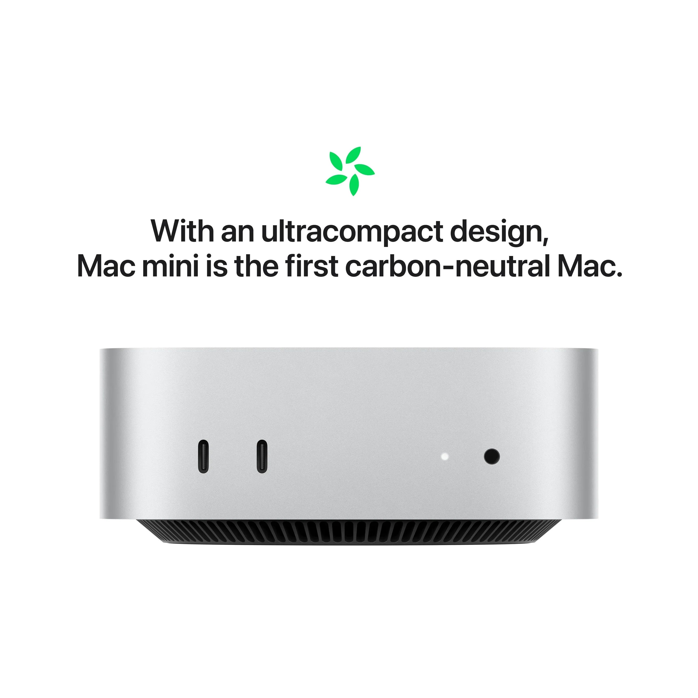 شريحة Apple Mac Mini M4 Pro مع وحدة معالجة مركزية 12 نواة ووحدة معالجة رسومية 16 نواة فضية 
