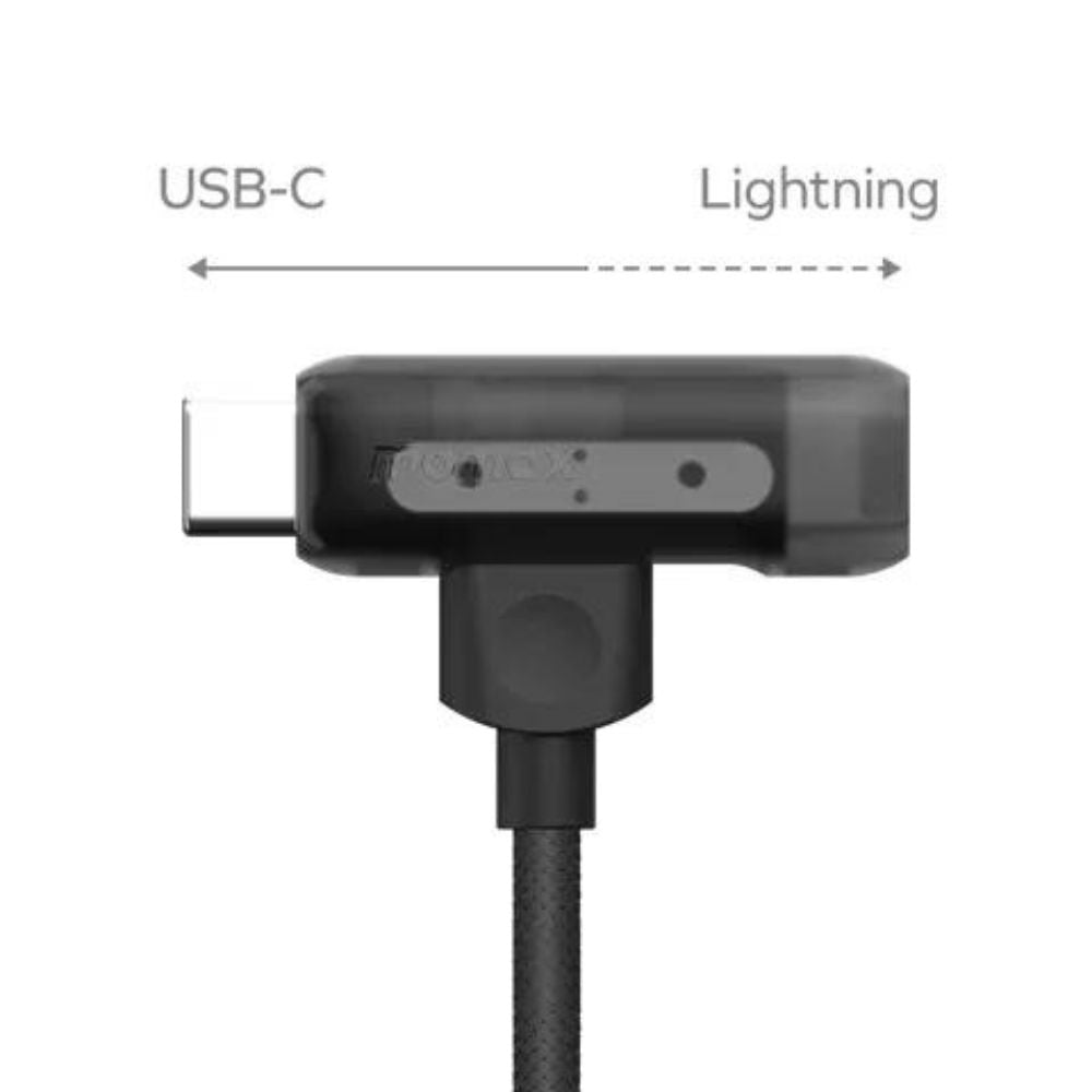 Momax 1 Link USB-C to USB-C and Lightning Cable 1.5m (Black)