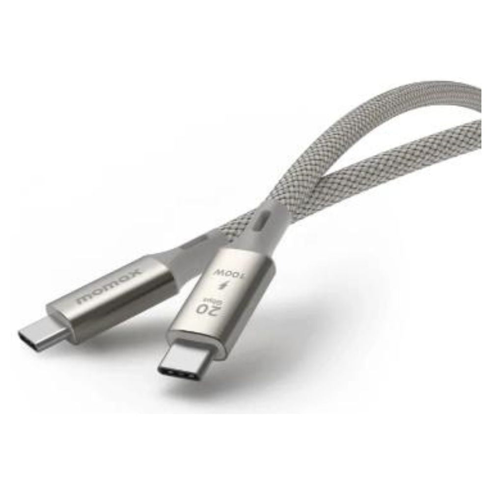 كابل Momax Elite 100W USB-C USB3.2 Gen 2X2 20Gbps بطول 1 متر (تيتانيوم)