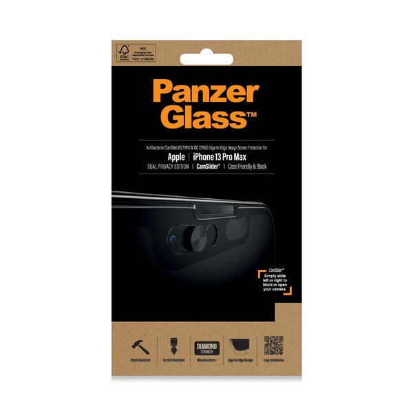 PANZERGLASS APPLE IPHONE 13 PRO - MAX CF CAMSLIDER PRIVACY AB BL