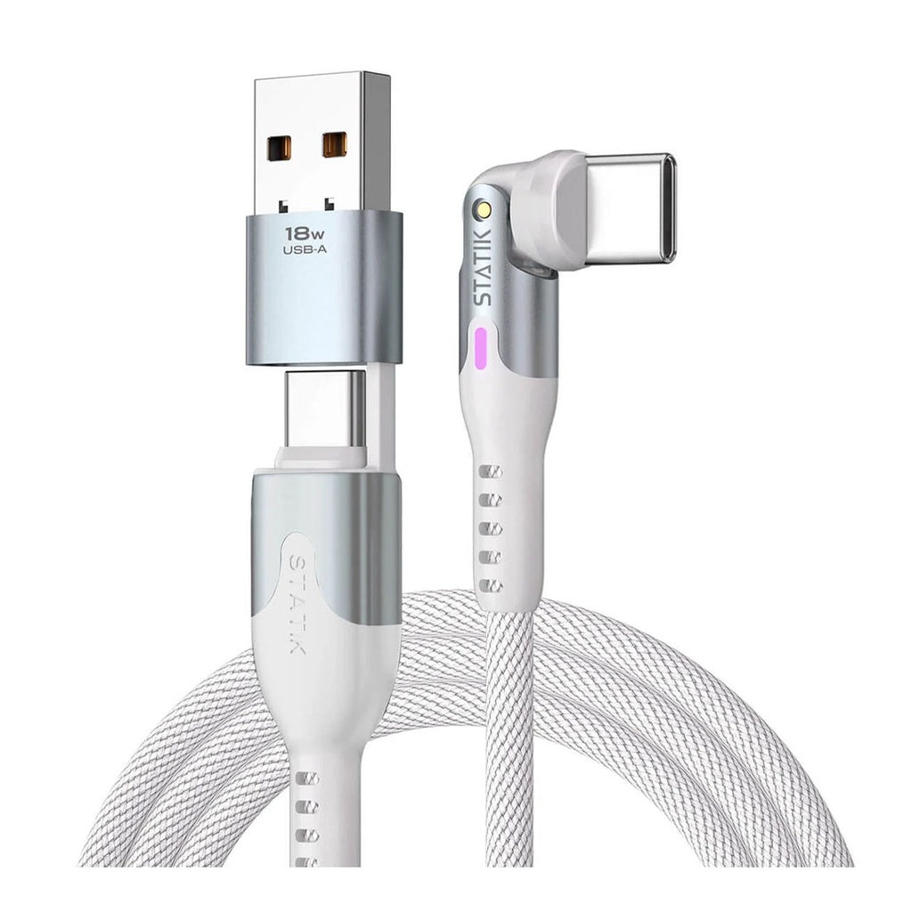 Statik PowerPivot USB 3.1 Type-C auf USB 3.1 Type-C Charging Cable White