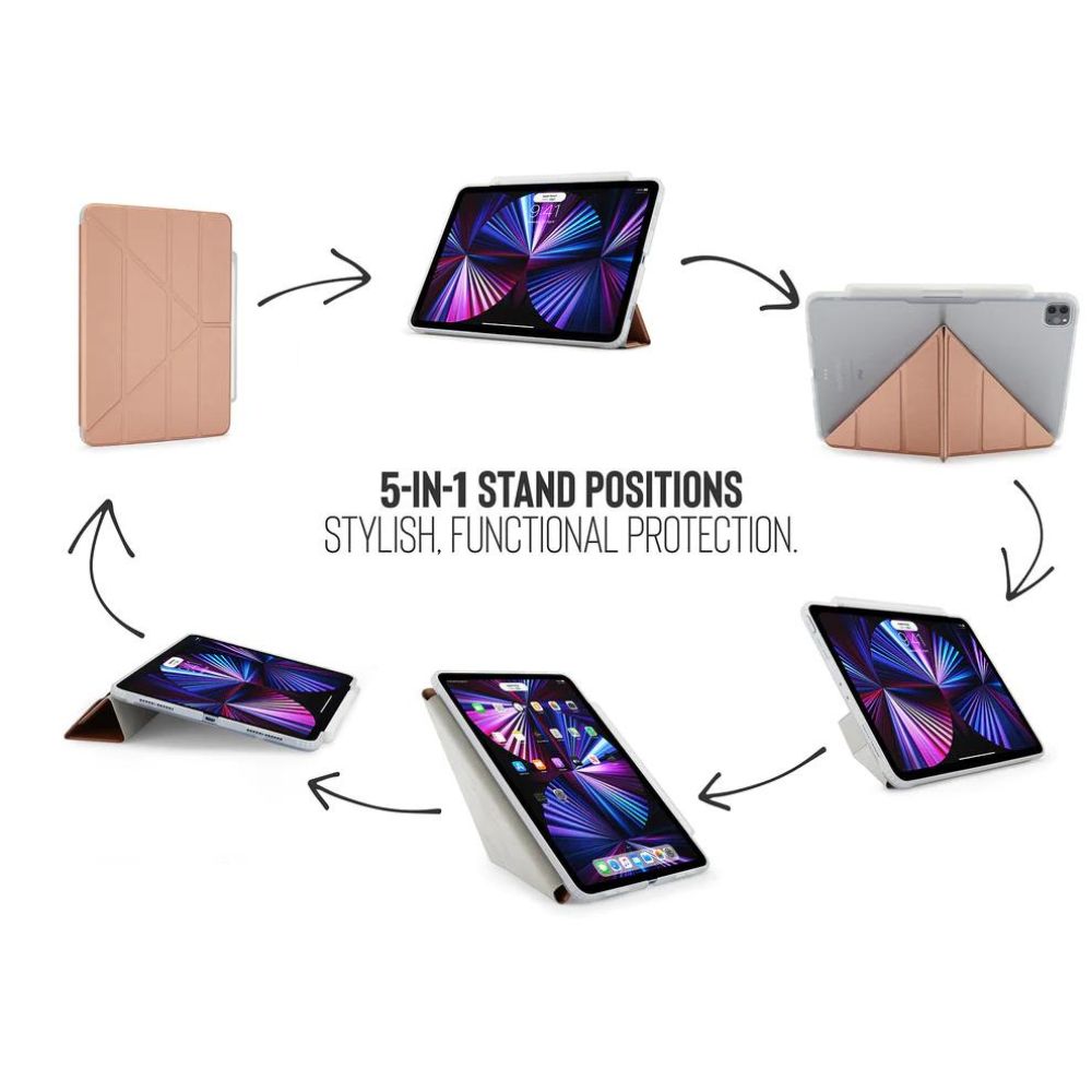 حافظة أقلام بيبيتو أوريجامي رقم 3 لجهاز آيباد برو 11 بوصة (ذهبي وردي)