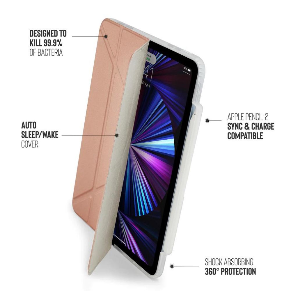 حافظة أقلام بيبيتو أوريجامي رقم 3 لجهاز آيباد برو 11 بوصة (ذهبي وردي)