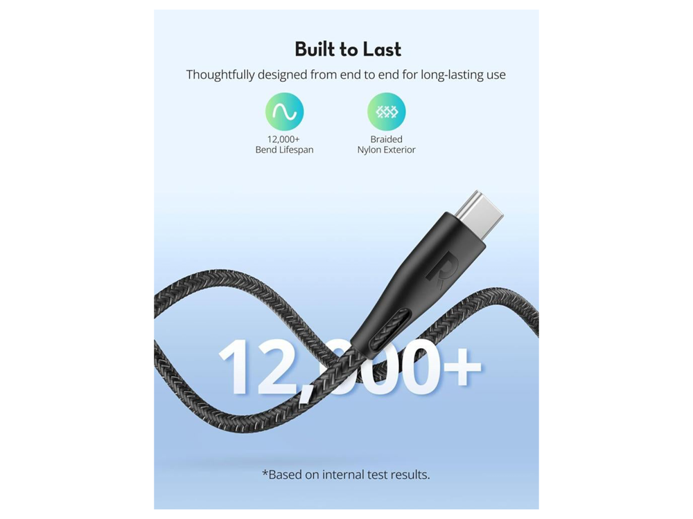 Ravpower USB-C to USB-C 60W 2M Cable - Black