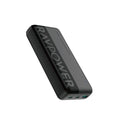 بنك طاقة RAVPower PB1229 سعة 20,000 مللي أمبير/ساعة - منفذ USB-C مزدوج، USB-A، شحن سريع PD 20 وات، أسود