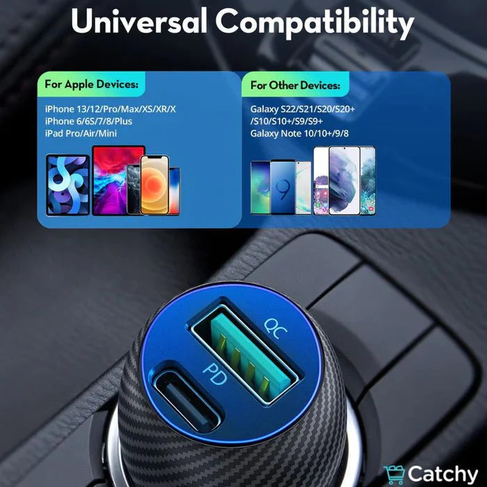 RAVPower PD Pioneer 49W 2 Port Car charger - Black