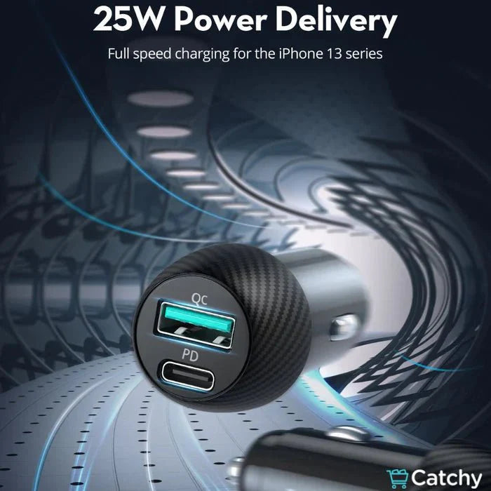 RAVPower PD Pioneer 49W 2 Port Car charger - Black