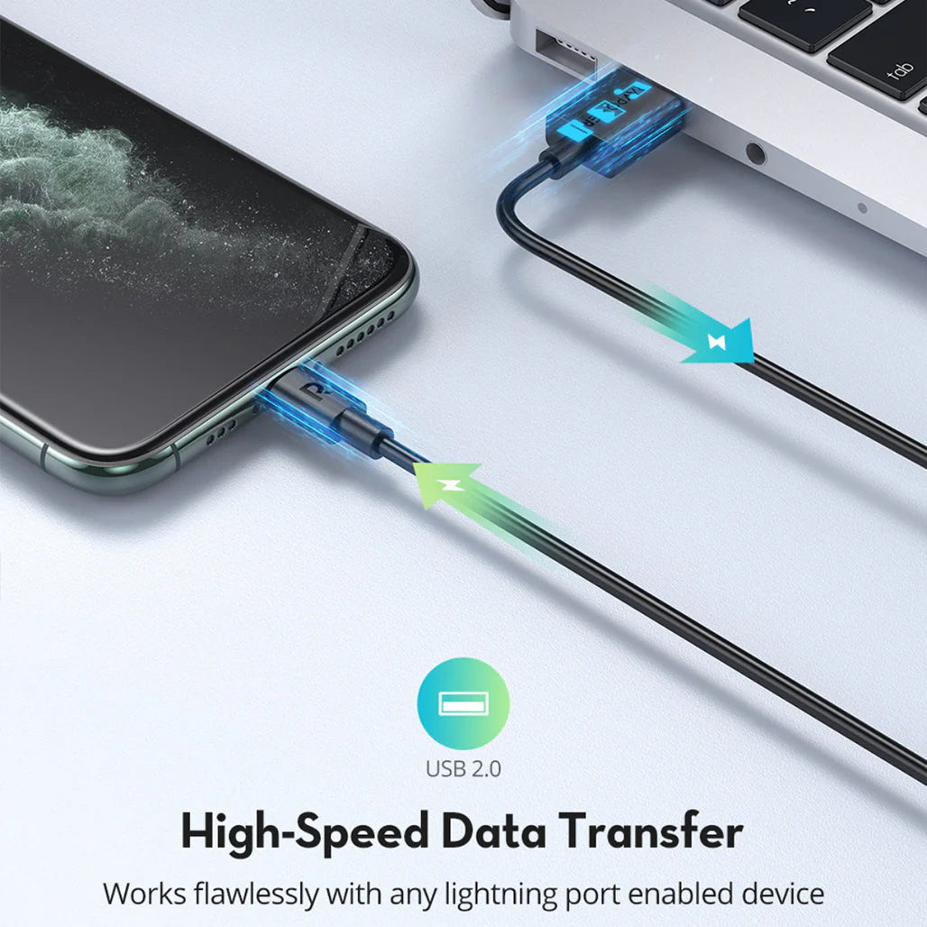 RAVPower USB-A - Lightning Cable 1m, - Black