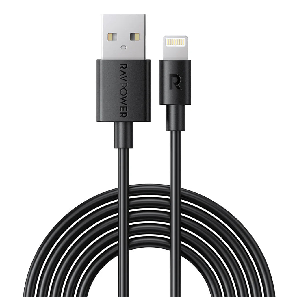 RAVPower USB-A - Lightning Cable 1m, - Black