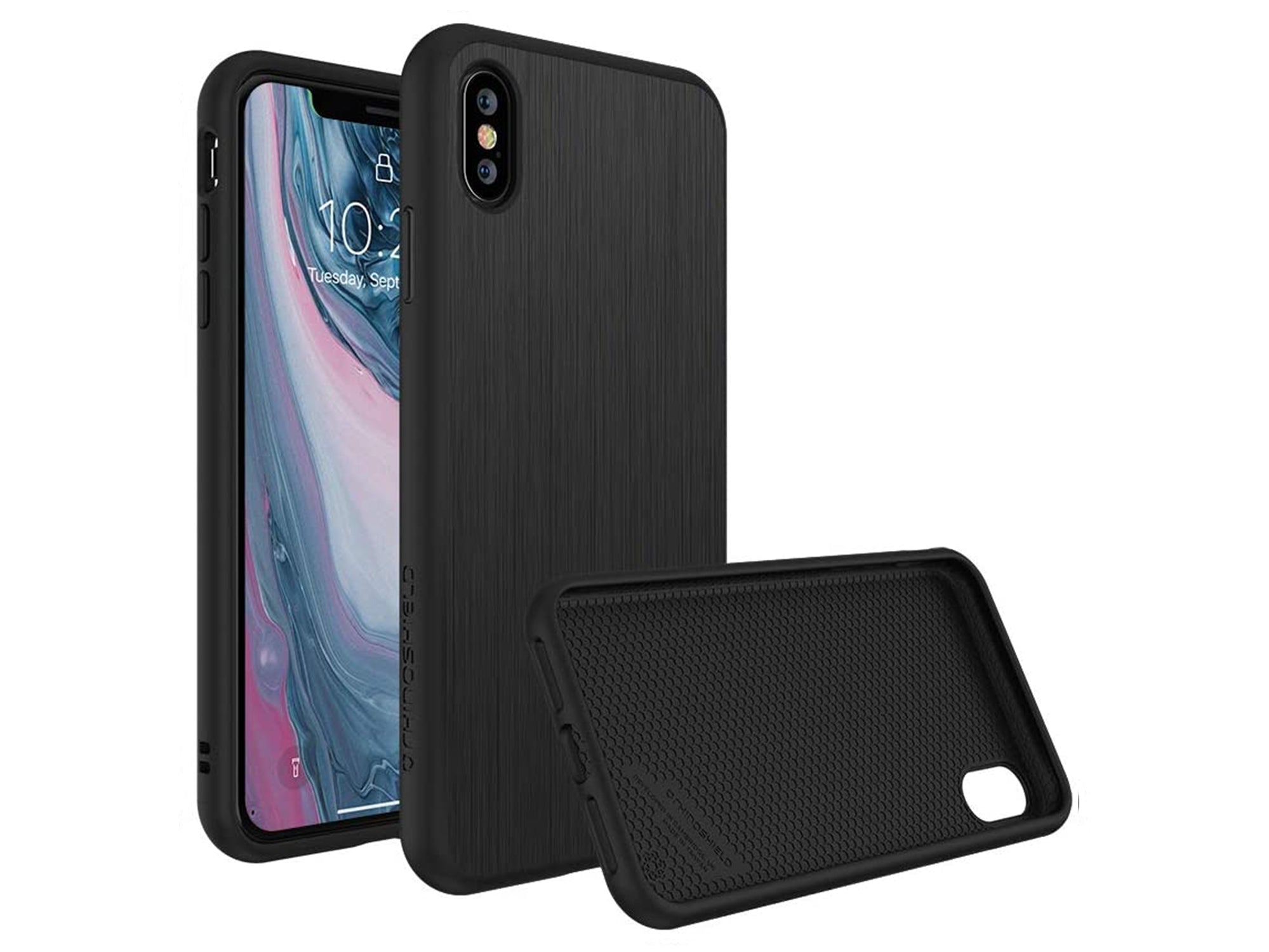 RhinoShield SolidSuit iPhone XS Max Case Brushed Steel