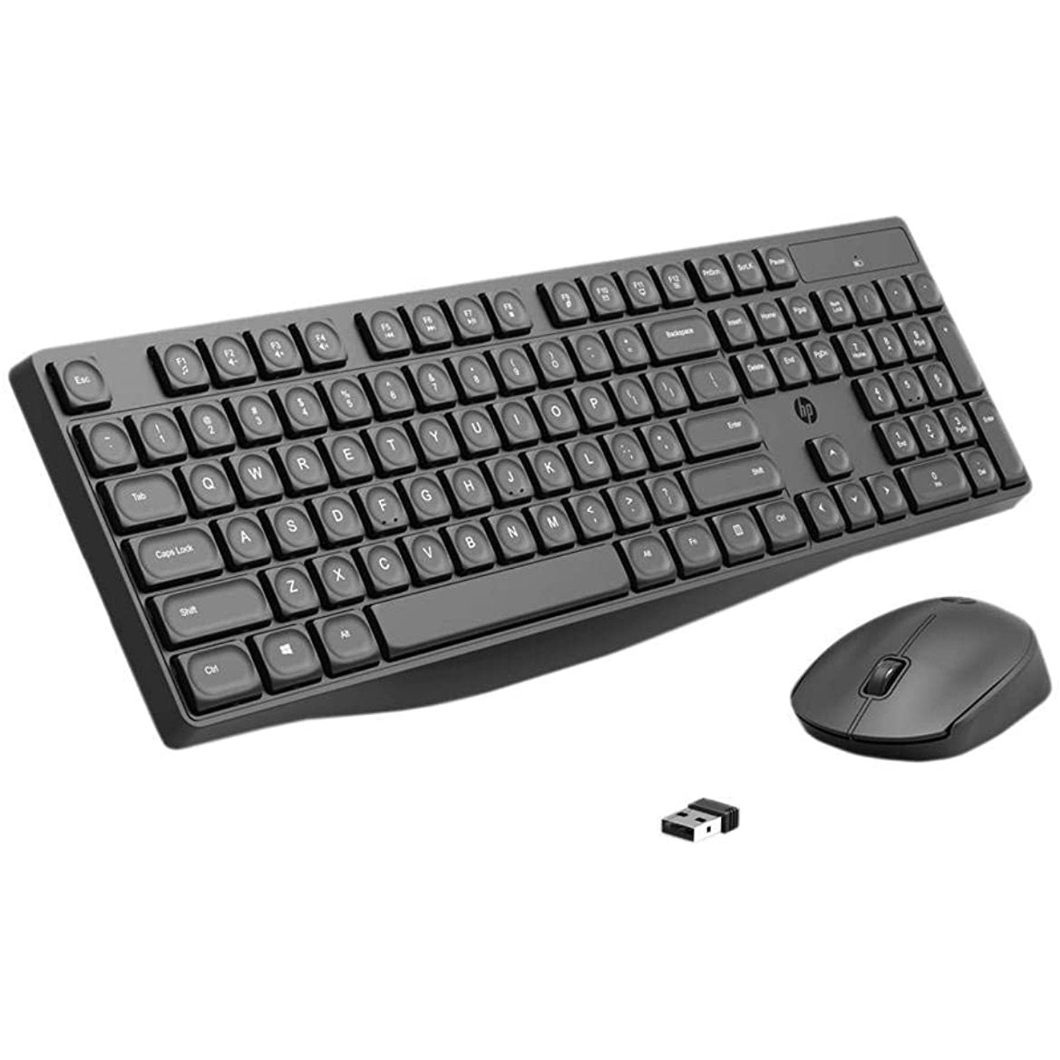 HP CS10 Wireless Keyboard & Mouse Ergonomic Design and Silent Typing Keys Black [6NY40PA]