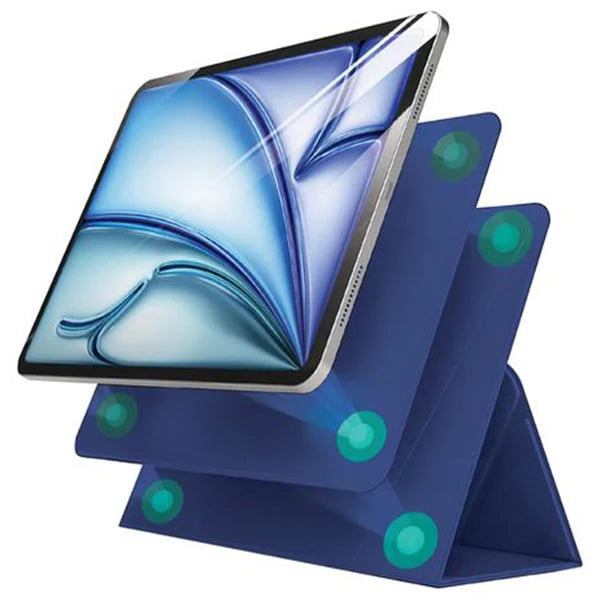 جراب Smartix المغناطيسي VersaGrip لجهاز iPad Air مقاس 11 بوصة M2، أزرق