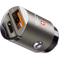 شاحن سيارة سويس ميليتاري 30 وات، 1C1A، كابل USB-C بطول 0.5 متر، أسود