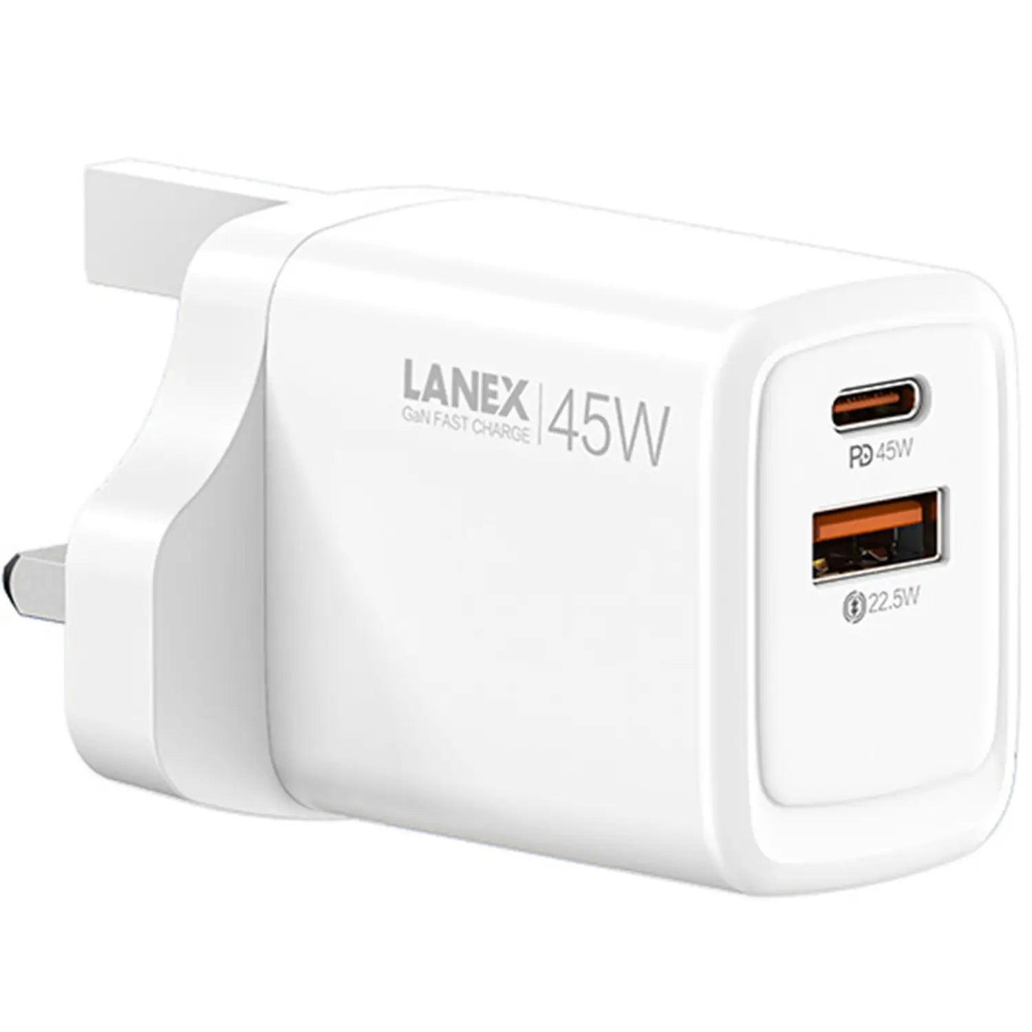 Lanex Gan Fast Charger 45W White