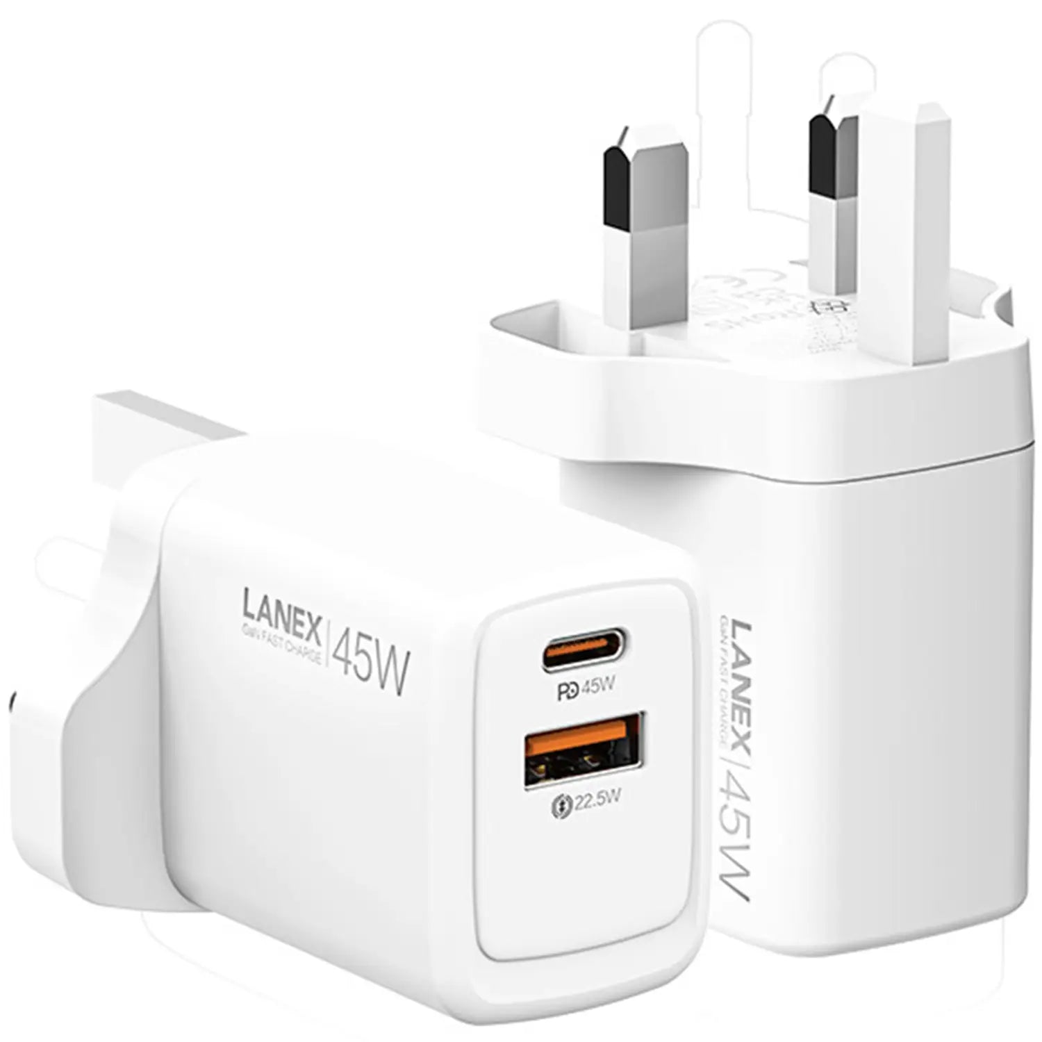 Lanex Gan Fast Charger 45W White