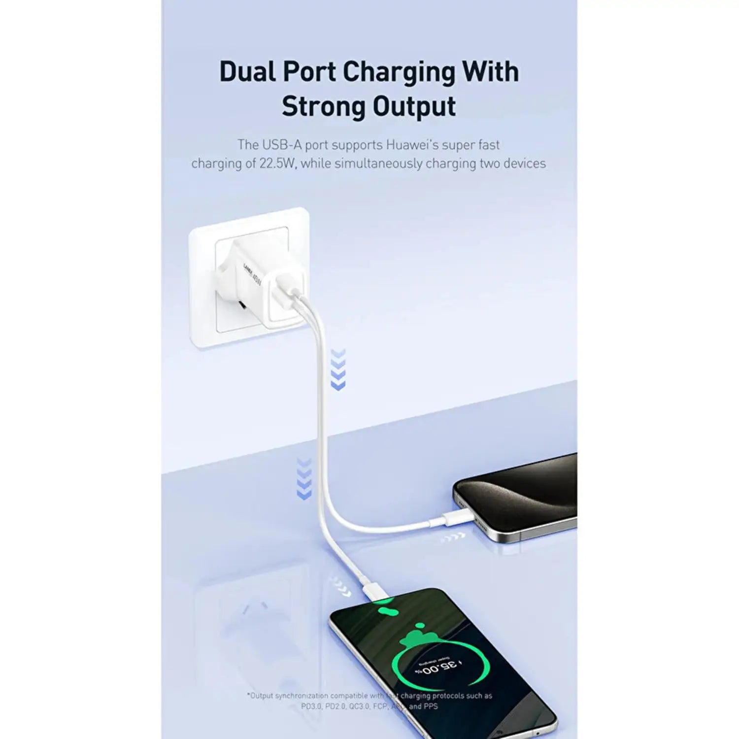 Lanex Gan Fast Charger 45W White