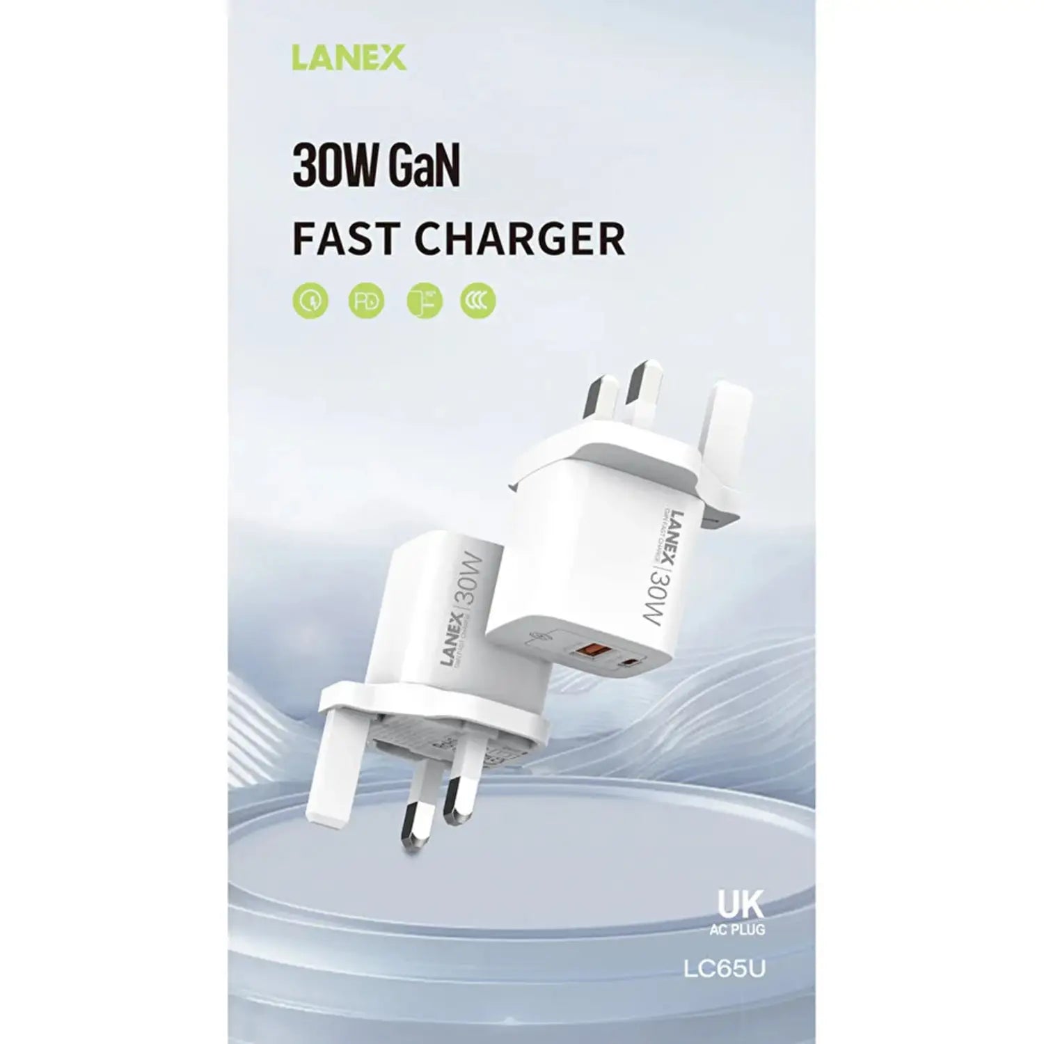 Lanex Gan Fast Charger 30W White