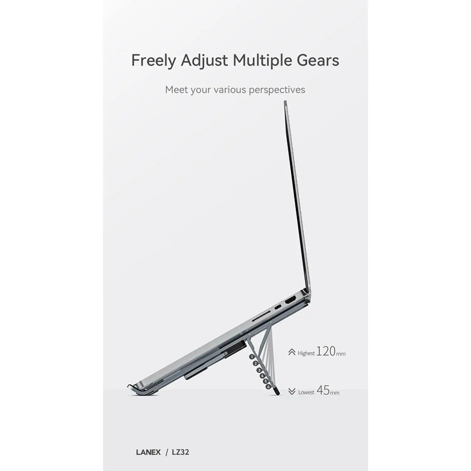 Lanex Laptop Stand Grey
