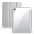 iPad 11th Gen A16 Case with Pen Holder Trifold Acrylic Clear Back Hard Cover Gray Color