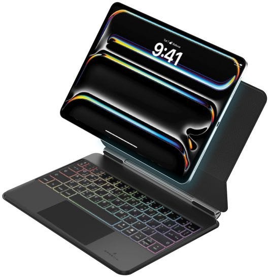 لوحة مفاتيح Smartix المغناطيسية ذات الإضاءة الخلفية مع لوحة تتبع لجهاز iPad Pro مقاس 11 بوصة M4