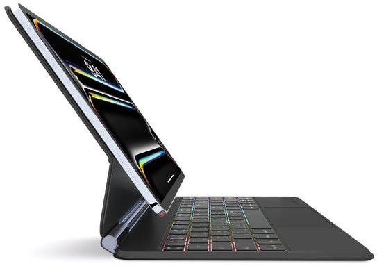 لوحة مفاتيح Smartix المغناطيسية ذات الإضاءة الخلفية مع لوحة تتبع لجهاز iPad Pro مقاس 11 بوصة M4