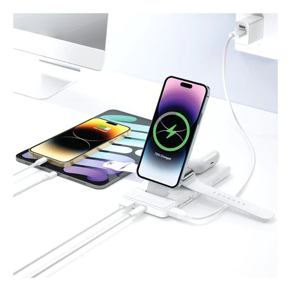 Smart 5-in-1 Magnetic Power Bank Dock 10000mAh White