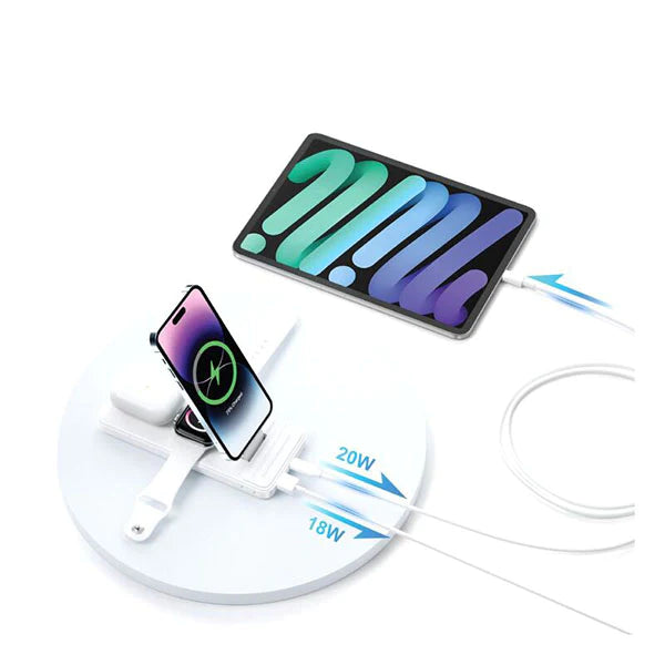 Smart 5-in-1 Magnetic Power Bank Dock 10000mAh White