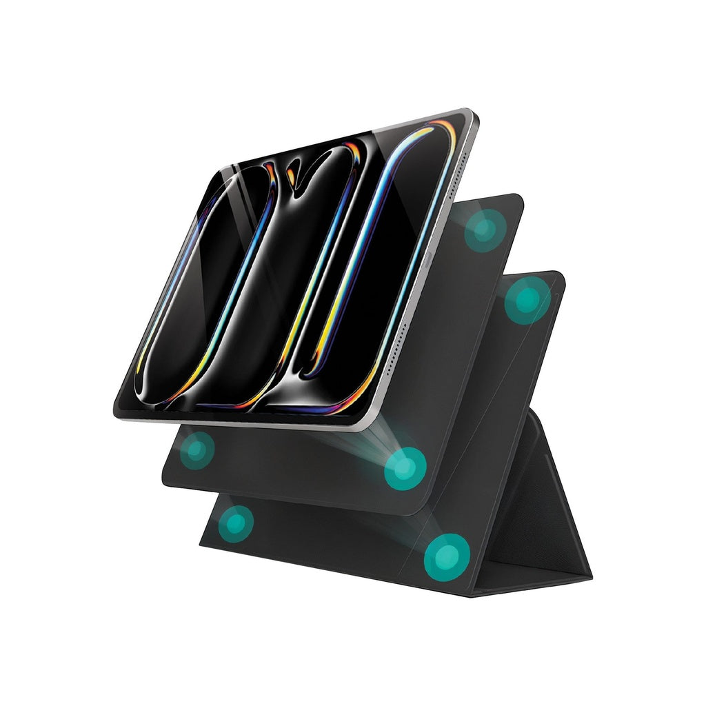 جراب Smartix Premium المغناطيسي VersaGrip لجهاز iPad Pro 11" M4 أسود
