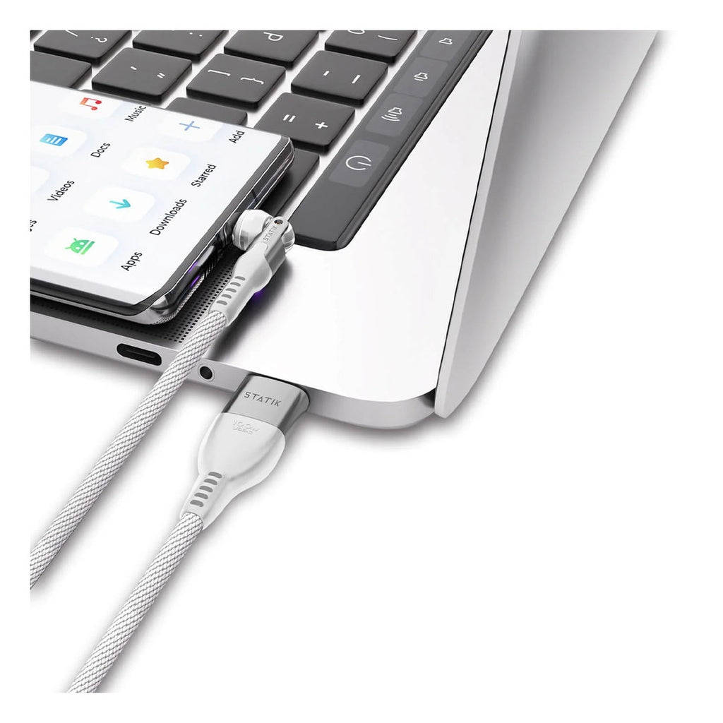Statik PowerPivot USB 3.1 Type-C auf USB 3.1 Type-C Charging Cable White