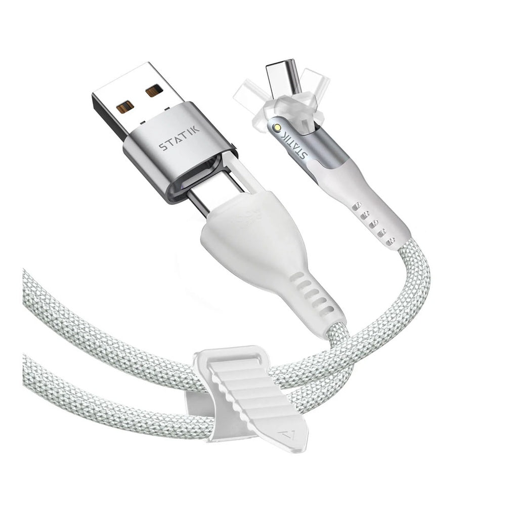Statik PowerPivot USB 3.1 Type-C auf USB 3.1 Type-C Charging Cable White