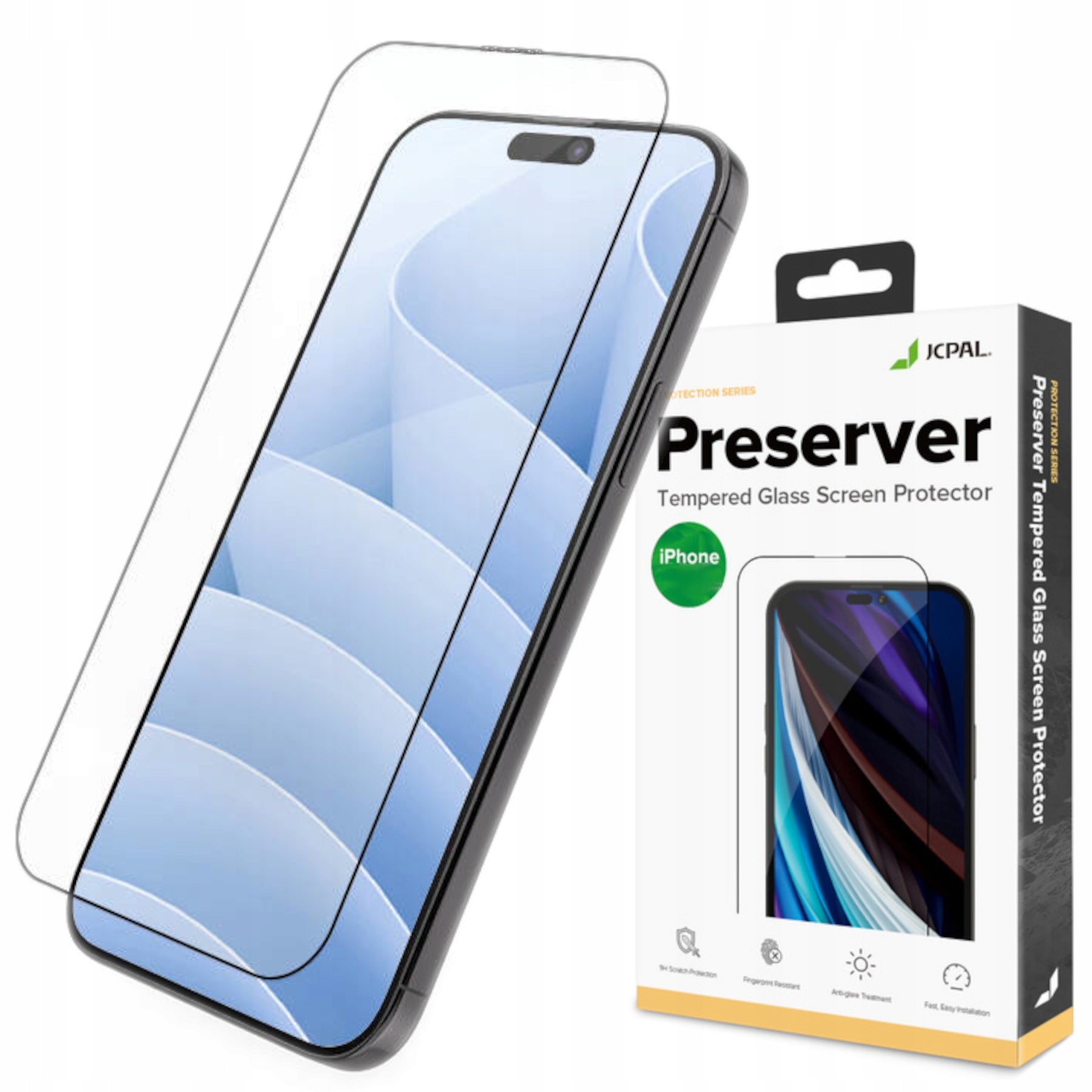 واقي زجاجي JCPal Preserver لهاتف iPhone 15 Plus 