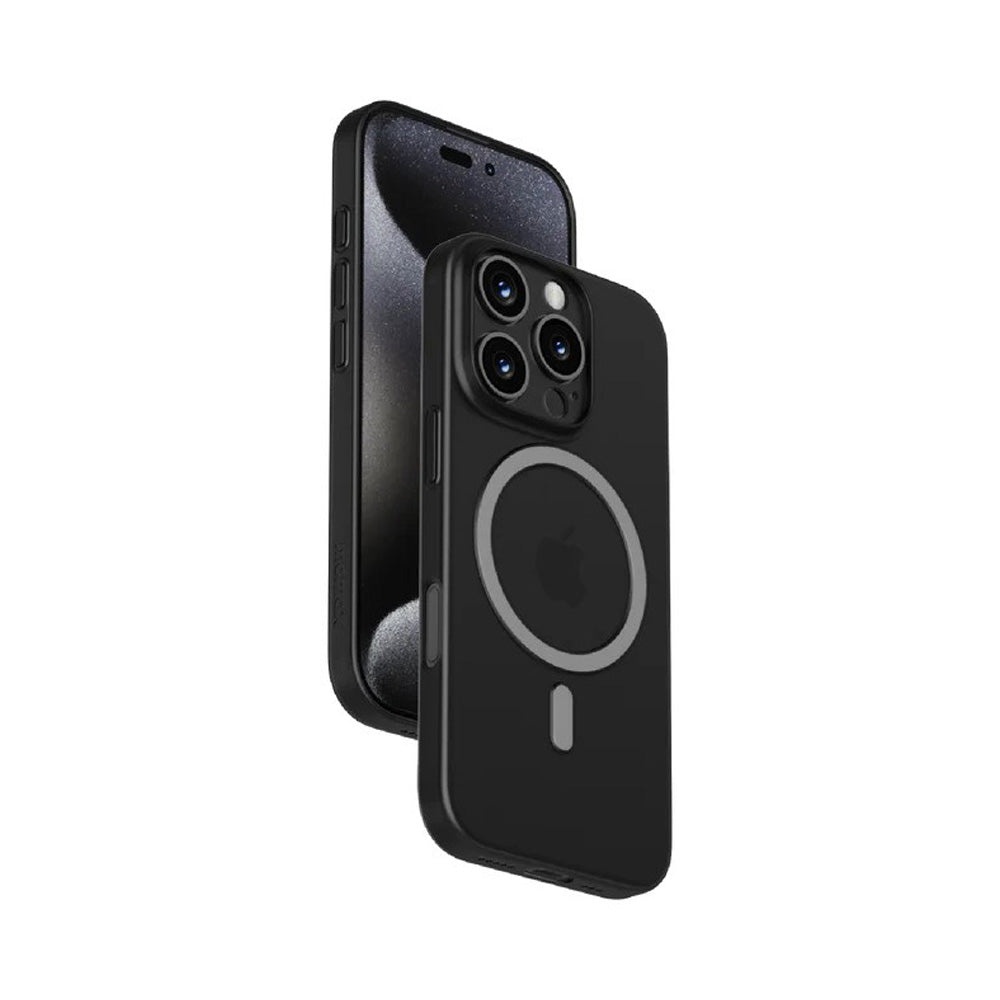 جراب مغناطيسي فائق النحافة MTAP24MD من موماكس لهاتف iPhone 16Pro مصنوع من مادة البولي بروبيلين - أسود