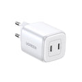 UGREEN Nexode 45W Dual USB-C GaN Fast Charger - White
