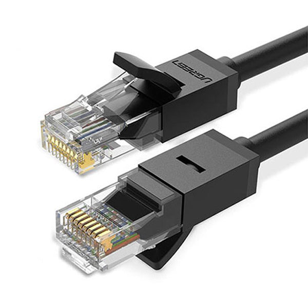 كابل شبكة جيجابت إيثرنت UTP دائري من UGREEN Cat 6 بطول 2 متر، أسود