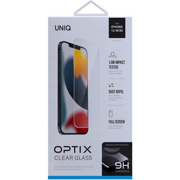 UNIQ OPTIX iPhone 13 Mini Glass Screen Protecto Clear