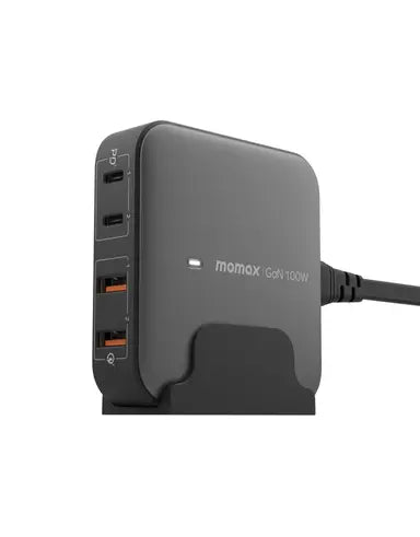 Momax oneplug 100w 4 port gan desktop charger black
