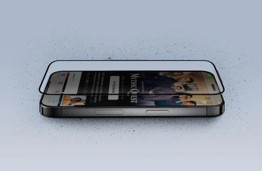 واقي شاشة UNIQ Optix Vivid لهاتف iPhone 16 Pro مقاس 6.3 بوصة من الزجاج المقسّى الشفاف مع أداة تطبيق