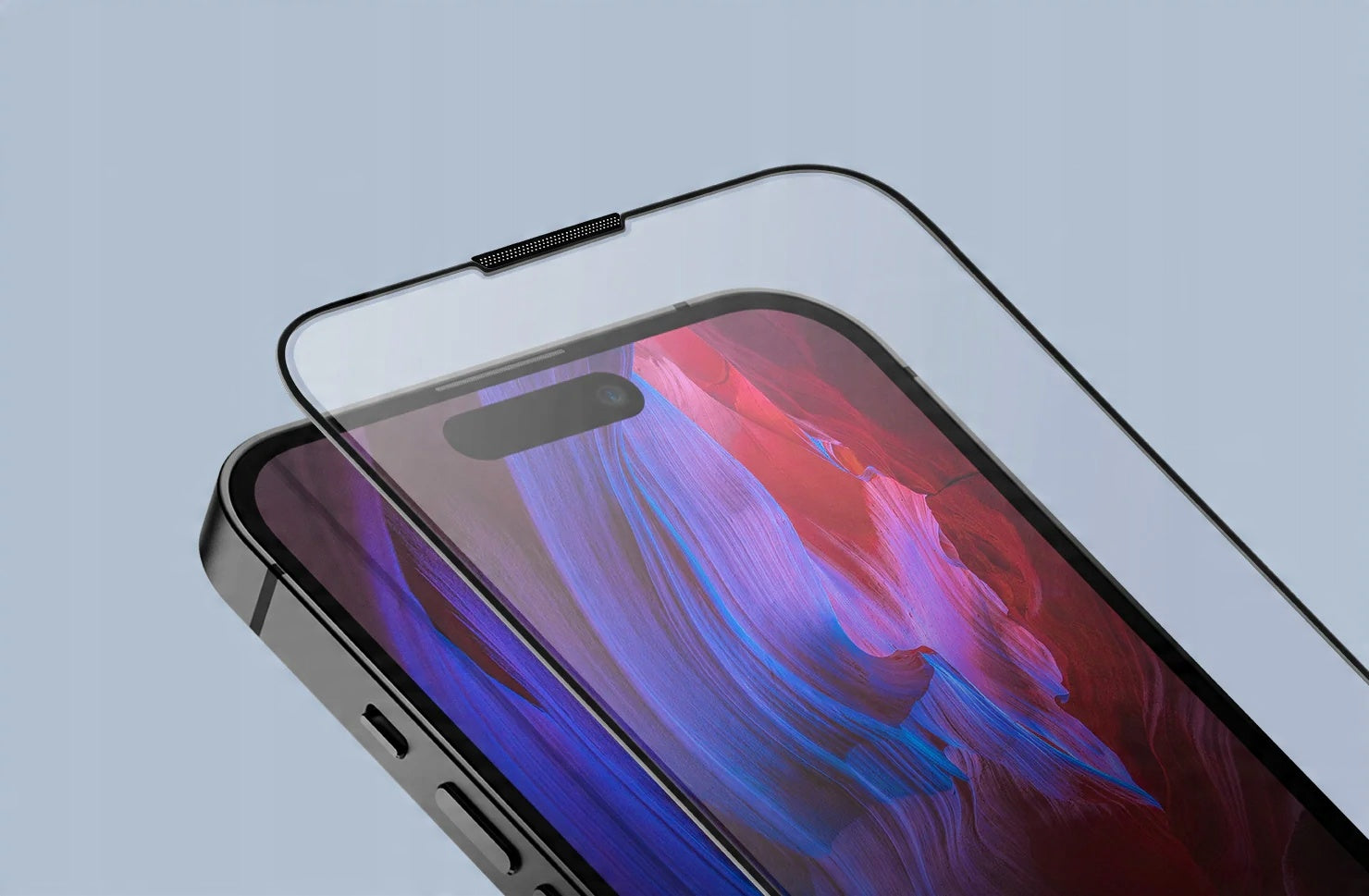 واقي شاشة UNIQ Optix Vivid لهاتف iPhone 16 Pro مقاس 6.3 بوصة من الزجاج المقسّى الشفاف مع أداة تطبيق