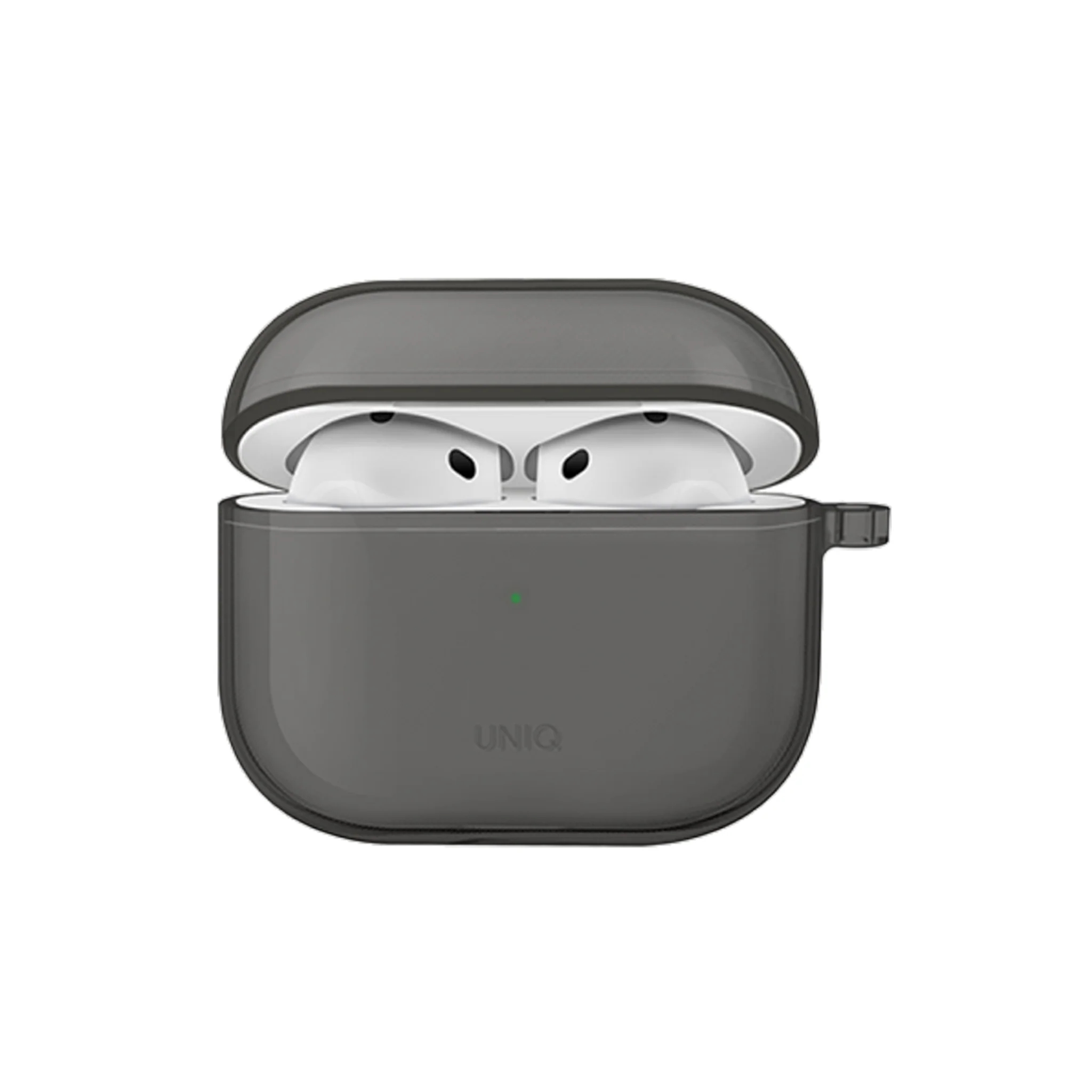 جراب UNIQ GLASE AIRPODS PRO الجيل الرابع (2024) - دخان لامع (دخان)