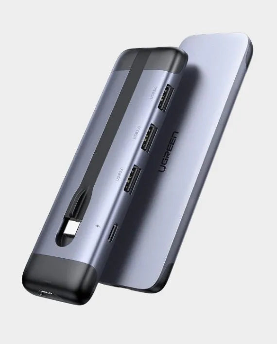 قاعدة يوجرين 5 في 1 متعددة المنافذ USB-C مع منفذ HDMI بدقة 4K بمعدل 30 هرتز / منفذ بيانات USB-A 3.0 / USB-C PD 100 واط / UG-USBC-CM285-5P-MM-ADP - رمادي فضائي