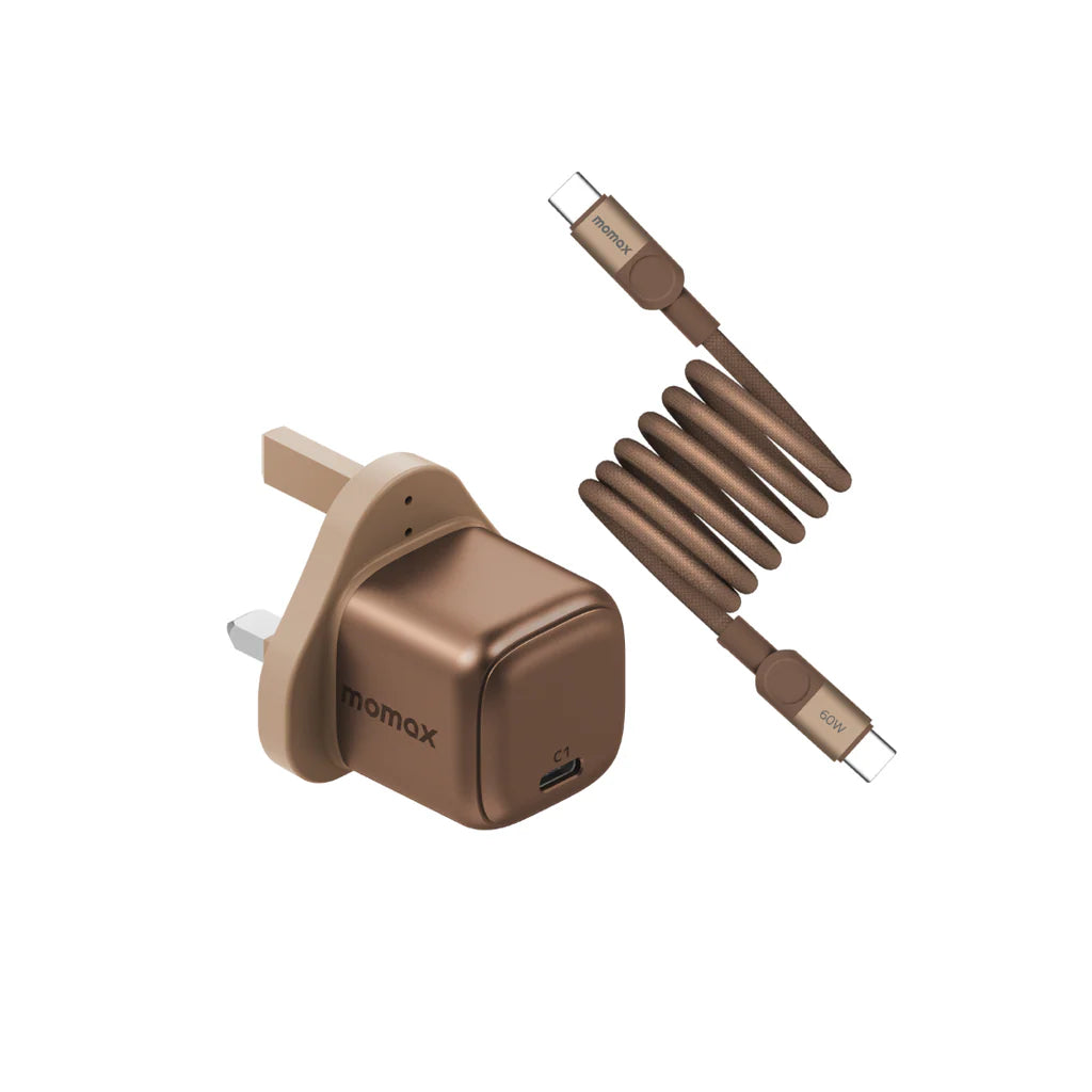 Momax Bundle Set ( 30Watts Charger 1-port type C + Mag Link Type C to Type C Cable 1M 60Watts )