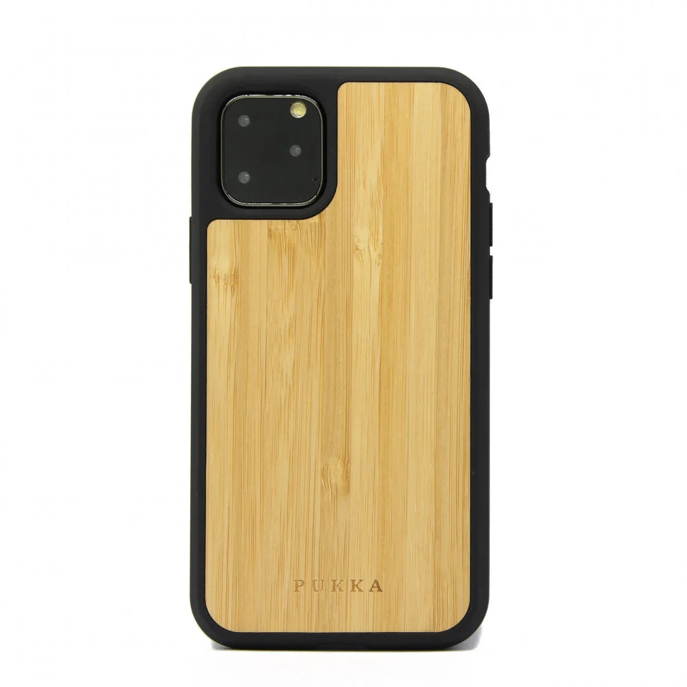 Kafr Boka Bamboo Wood Case with Silicone Edges for iPhone 11 Pro